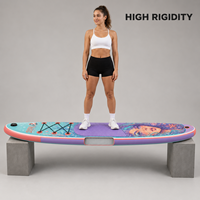 Planche de SUP gonflable tout usage avec pont d'équilibrage large, pagaie, pompe et sac à dos pour débutants, utilisation en lac, sur la plage, loisirs en plein air