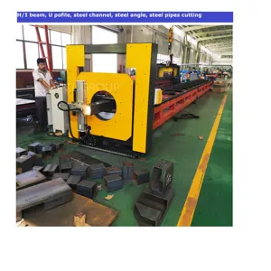 Cnc פלזמה כיכר צינור H-קרן חותך גז רובוט מכונה, צינור תיבת סעיף חיתוך מכונה