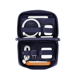 Portable Neoprene Travel <strong>Cable</strong> Organizer <strong>Bag</strong> with Zipper Closure Electronic Accessories Carry Case Pouch - Product Image 1