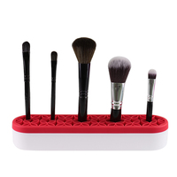 Lohas silicone Rectangle cosmétique organisateur boîte de rangement support de séchage étui de voyage Silicone maquillage porte-pinceau pour pinceaux