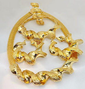 GDJWRI Set di Gioielli di Lusso in <span class=keywords><strong>Oro</strong></span> 24 <span class=keywords><strong>Carati</strong></span>, Set di Collane Placcate in <span class=keywords><strong>Oro</strong></span> Vero per Donne - Product Image 2