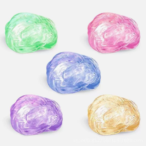 Jouet anti-stress, fluide non newtonien, argile liquide transparente, slime coloré, colle moussante, boue rebondissante cristalline - Product Image 3