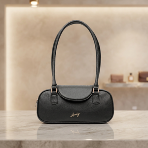 Women Lady Shoulder Bag Single Strap Textured Matte Leather <b>ZIP</b> Closure Modern Korean Design Travel & Daily Use - Product Image 3