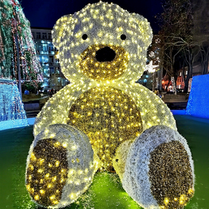 Sculptures lumineuses d'ours personnalisées : adaptées en taille, pose et style d'éclairage pour les centres commerciaux, les hôtels, les parcs et les projets d'affichage festifs - Product Image 1