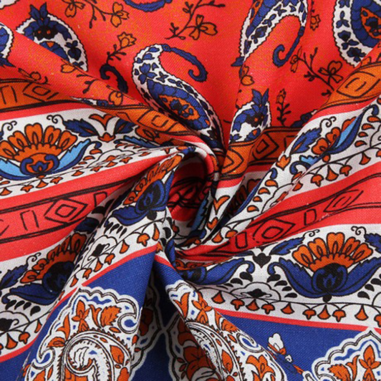 Льняные ткани с цифровым принтом на заказ, льняная хлопчатобумажная ткань с индивидуальным принтом