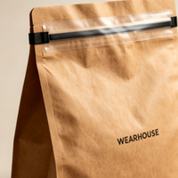 Sacs d'emballage en papier kraft à fond carré, imprimés sur mesure, réutilisables, de qualité alimentaire, résistants à l'humidité, prix d'usine