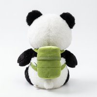 Peluche Panda Douce en Position Assise, en Coton PP à Poils Courts, Personnalisable avec Broderie, Cadeau d'Anniversaire pour Enfants