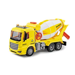 EPT-Camión de juguete de plástico para niños, camión de juguete de construcción con fricción, mezclador de coches de cemento