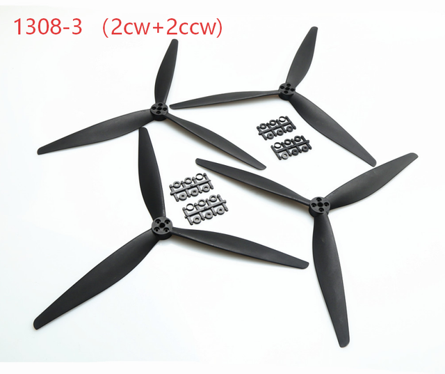 Tracker 1308-3(2cw+2ccw) 3 Blade 13 Inch 0.8in Pitch 106g Composite Material Propeller for RC Multi-rotor FPV Parts Made