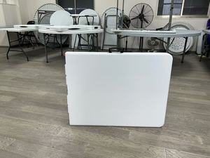 Adjustable <strong>Folding</strong> <strong>Dining</strong> and Hospital Use <strong>Tables</strong> and Chairs Rectangular Plastic Portable <strong>Folding</strong> <strong>Tables</strong> with Metal Frame - Product Image 6