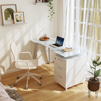 Vente directe d'usine de meubles de bureau en verre de chambre à coucher de taille mini populaire