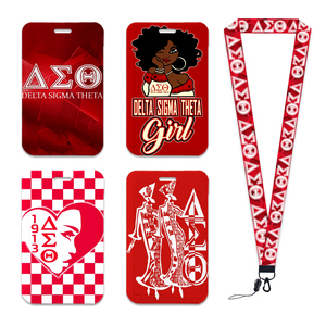 Lanières pour femmes de la sororité Delta Sigma Theta, porte-badge d'identification, étui pour carte de bus, étui pour carte de transport, étui pour carte bancaire, porte-carte - Product Image 2