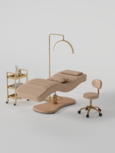 Factory Custom Foldable Adjustable Beauty Lashista Eyelash Massage Table Spa Salon Facial Chair Pink Curve Lash Bed - Product Image 5