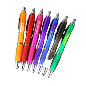Plastic Ball Point Pen with Custom Logo Promotion Gift Pen 1.0mm Black <b>Ink</b> BKS LY7218 Multi-color Modern - Product Image 1