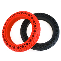 Neumático Sólido Colorido de 8.5 Pulgadas para Patinete Eléctrico Xiaomi M365 Pro, Neumático de Goma Rojo de 8 1/2*2