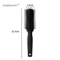 Brosse compacte en nylon mat de qualité supérieure Creative Art pour coiffer les coiffures lissées pour hommes
