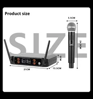 Système de microphone sans fil professionnel haut de gamme Depusheng X2, 2 micros à main cardioïdes avec construction métallique pour utilisation en studio
