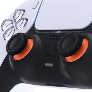 EXtremeRate <span class=keywords><strong>Orange</strong></span> & Black Analog Stick Thumb Stick Thumbsticks para <span class=keywords><strong>PS5</strong></span> y PS4 Todos los modelos de controlador - Product Image 2