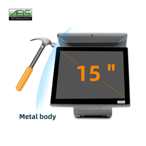 Caisse enregistreuse POS ABS <span class=keywords><strong>8000</strong></span> Quad-<span class=keywords><strong>core</strong></span> 2.0GHz avec écran tactile LCD 15 pouces et écran non tactile 10.1 pouces, <span class=keywords><strong>Intel</strong></span> J1900, WIN7/WIN10, 1024x768 - Product Image 1