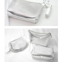 Grande capacité PU sac cosmétique ensemble voyage toilette stockage argent paillettes mignon maquillage pochette pour sac à main Portable organisateur