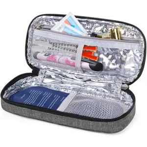 Boîte <span class=keywords><strong>de</strong></span> refroidissement portable pour insuline avec logo personnalisé, alimentée par batterie 12V, <span class=keywords><strong>mini</strong></span>-réfrigérateur pour le transport des diabétiques en voyage - Product Image 1