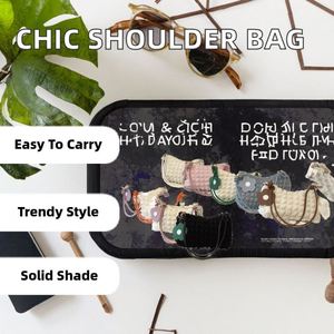 Bolso cuadrado pequeño de moda para mujer con cadena informal elegante estampado portátil forro de poliéster - Product Image 2