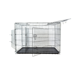 Cage pour chien en acier écologique avec forme de trous d'arbre et plateau en plastique pour chiens - Cage pour animaux de compagnie moderne et luxueuse - Product Image 6