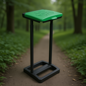 Porta sacco rifiuti (31,5x36x81cm) Mr. B Mono Verde e Nero 7417C12 - Product Image 3