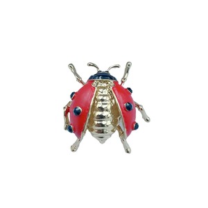 Yunlv เข็มกลัดสีน้ำมันรูปแมลงเต่าทอง, เสื้อโค้ทสเวตเตอร์สูทเครื่องประดับและเข็มกลัดอัลลอยด์ใหม่ทันสมัย - Product Image 5