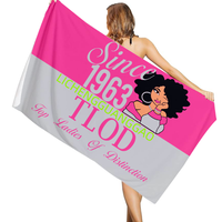 Serviette de plage TLOD Sorority pour femmes de qualité supérieure, design moderne, tissu doux, idéale pour les vacances d'été
