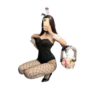 Costume de lapin sexy pour femme, taille plus grande, cadeau de fête d'anniversaire, uniforme de sœur lapin, scène, trois couleurs - Product Image 1