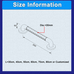 PVC ABS nylon tráng nhà vệ sinh lấy thanh và đường sắt Grip trắng màu vàng với bề mặt hoàn thiện - Product Image 4
