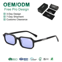 Lunettes de soleil Mellume polarisées rétro étroites en acétate pour adultes, avec logo personnalisé, monture classique, protection UV400, unisexe