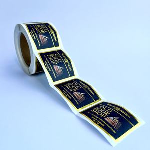 Tùy chỉnh in tự dính dán thực phẩm nghệ thuật giấy vàng lá UV quá trình dập nổi kết cấu cuộn nhãn cho bao bì - Product Image 2