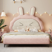 Lit superposé moderne en pin massif et cuir pour enfants (filles et garçons) avec rangement, anti-chute, écologique et durable – Idéal pour chambre et hôtel