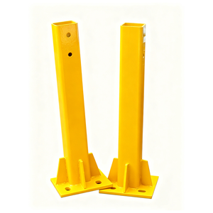 Оцинкованный стойка-боллард Q235/Q345, квадратный вертикальный столб для дорожных ограждений, аксессуары для гофрированных барьерных ограждений - Product Image 3