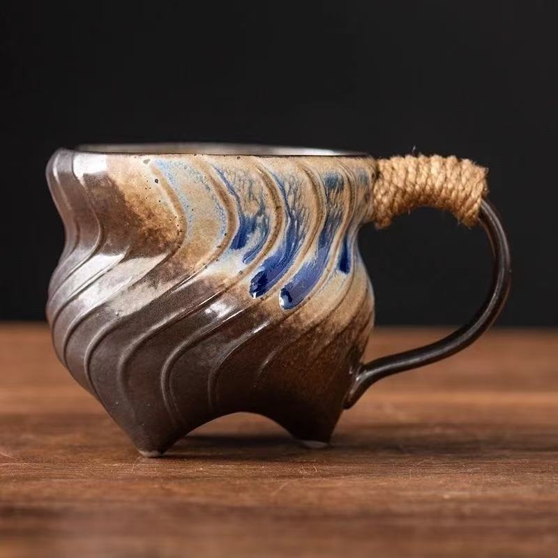 Tasse à café en corde tressée - Brunissage au four - 290 ml