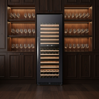 Réfrigérateur à vin de luxe 450L 90 bouteilles à double zone avec compresseur, éclairage LED et écran tactile réglable