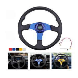 Volant de course RASTP 13,38 pouces à 3 branches en cuir PU pour jeux de voiture et karting - Product Image 4