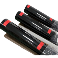 Film de protection de peinture (PPF) TPU noir brillant de qualité supérieure 7,5 mil, film de protection de peinture (PPF) TPU noir piano pour voiture, 1,52*15M