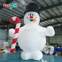 Bonhomme de neige gonflable géant de Noël pour la publicité et la promotion d'événements en plein air