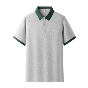 카라 배색 남성 여름 반팔 폴로 셔츠, 폴리에스터/면 혼방 캐주얼 셔츠/티셔츠 - Product Image 5