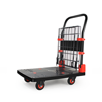 Uholan CT2-300 plate-forme en plastique pliable Cage de filet chariots à main chariot avec une capacité de charge de 300kg