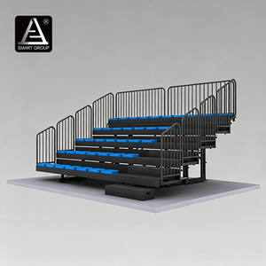 Tribunes de gymnase intérieures rétractables Smart Sports 120 places, sièges télescopiques, tribunes rétractables pour stade - Product Image 4
