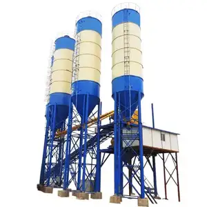 Qic hoàn toàn tự động 35m3/h sẵn sàng mix di động trạm trộn bê tông với xi măng Silo nhà máy giá