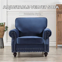 Fauteuil inclinable pliable en tissu et cuir, une place, en velours, réglable, pour bureau, hôtel moderne, balcon