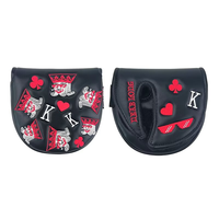 Usine directe personnalisé noir rouge Anime broderie motif en cuir imperméable Golf Putter Club tête couvre nouveau Style
