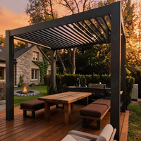 Toldo de Aluminio Personalizado para Patio o Terraza, Acabado con Recubrimiento en Polvo, Opciones de Color RAL: Negro, Blanco, Gris, Beige, Marrón, Verde, Aspecto de Madera