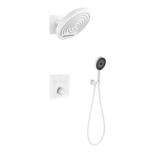 Juego <span class=keywords><strong>de</strong></span> ducha termostática inteligente oculta blanca con <span class=keywords><strong>cascada</strong></span> incorporada Cabezal <span class=keywords><strong>de</strong></span> ducha <span class=keywords><strong>de</strong></span> fusión en caliente montado en <span class=keywords><strong>la</strong></span> pared y dispositivo <span class=keywords><strong>de</strong></span> Ducha - Product Image 2