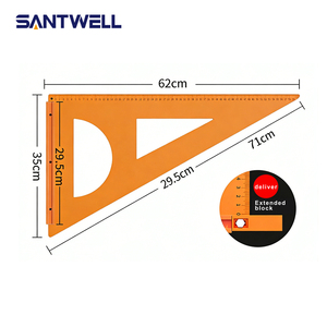 Règle d'angle carrée en bakélite de qualité industrielle pour le travail du bois, 90 degrés, avec base en aluminium massif de 20 mm pour machinistes et charpentiers - Product Image 4